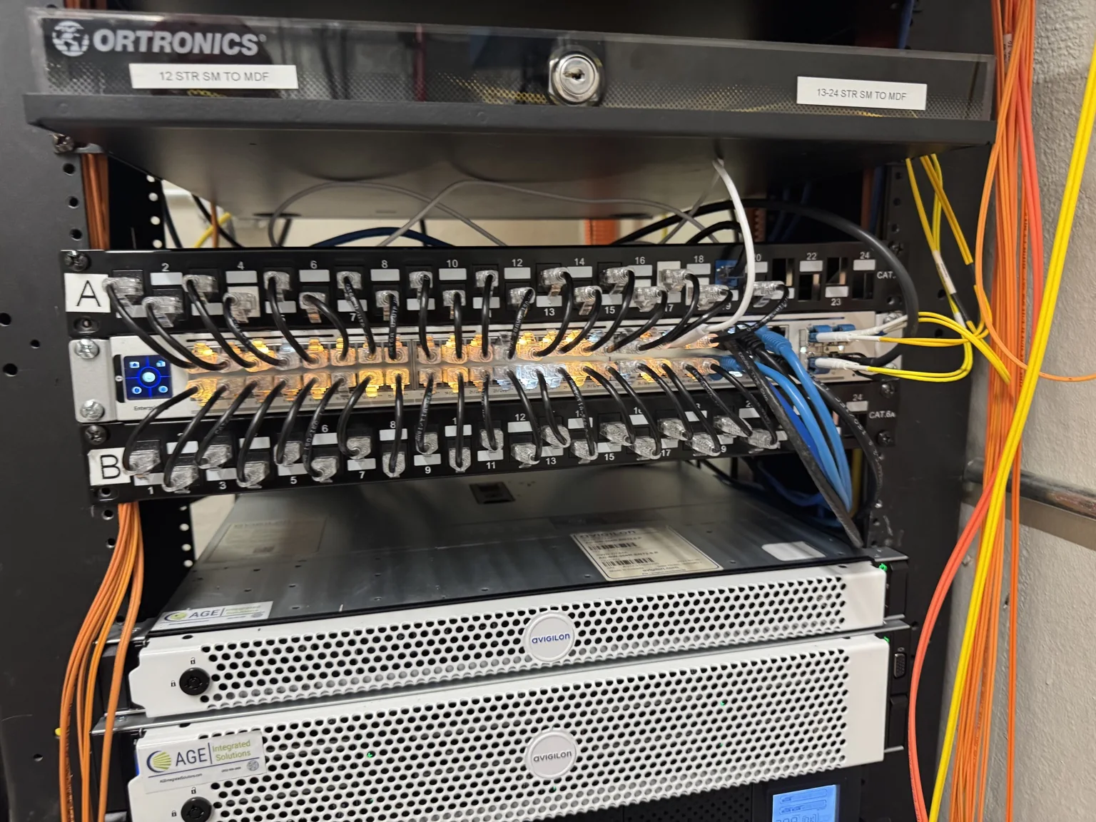 AGE-installed commercial security servers and network infrastructure
